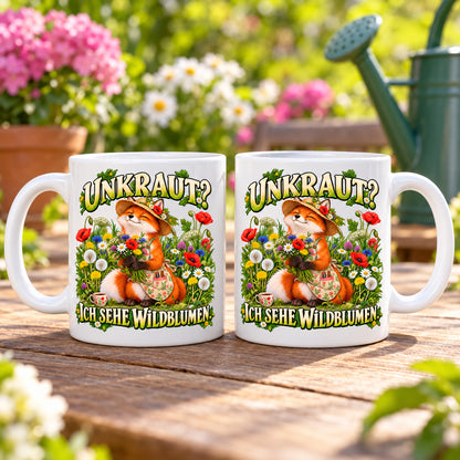 Garten Tasse Spruch Keramik 330ml Geschenk Datscha Schrebergarten bunt