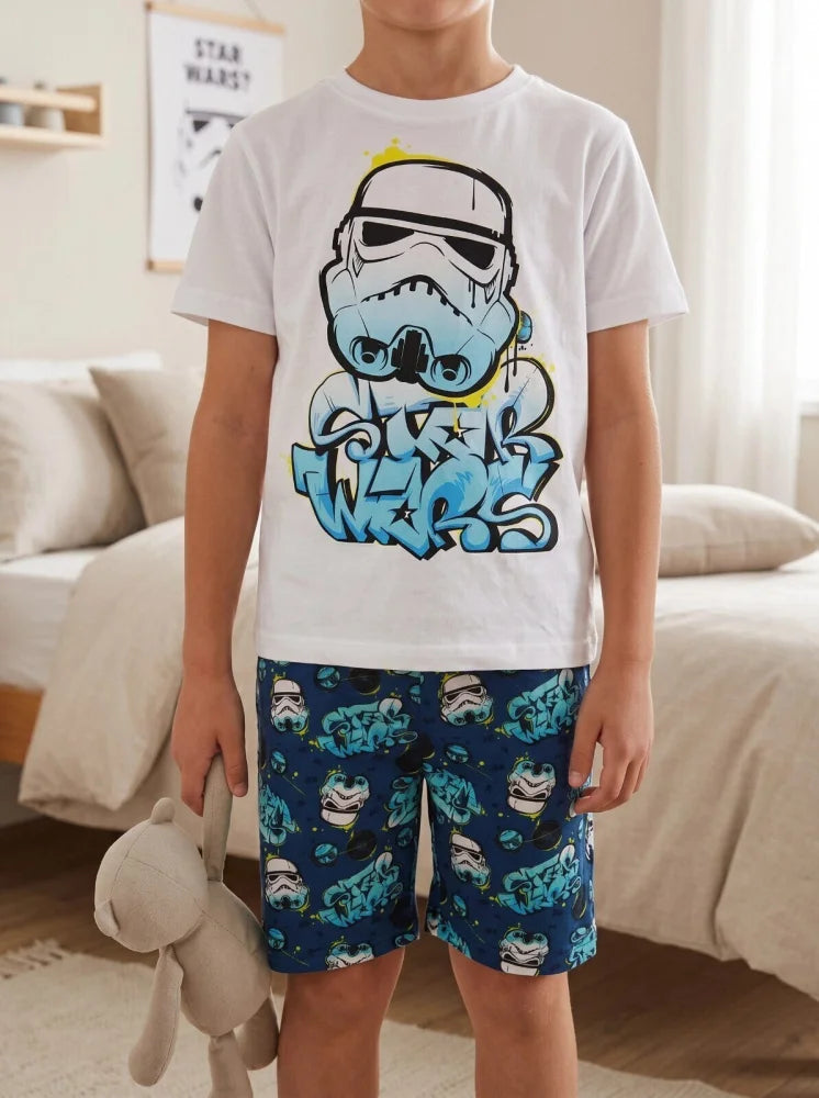 Star Wars Storm Trooper Kinder Pyjama Schlafanzug kurz 110-140 Motivwahl - WS-Trend.de