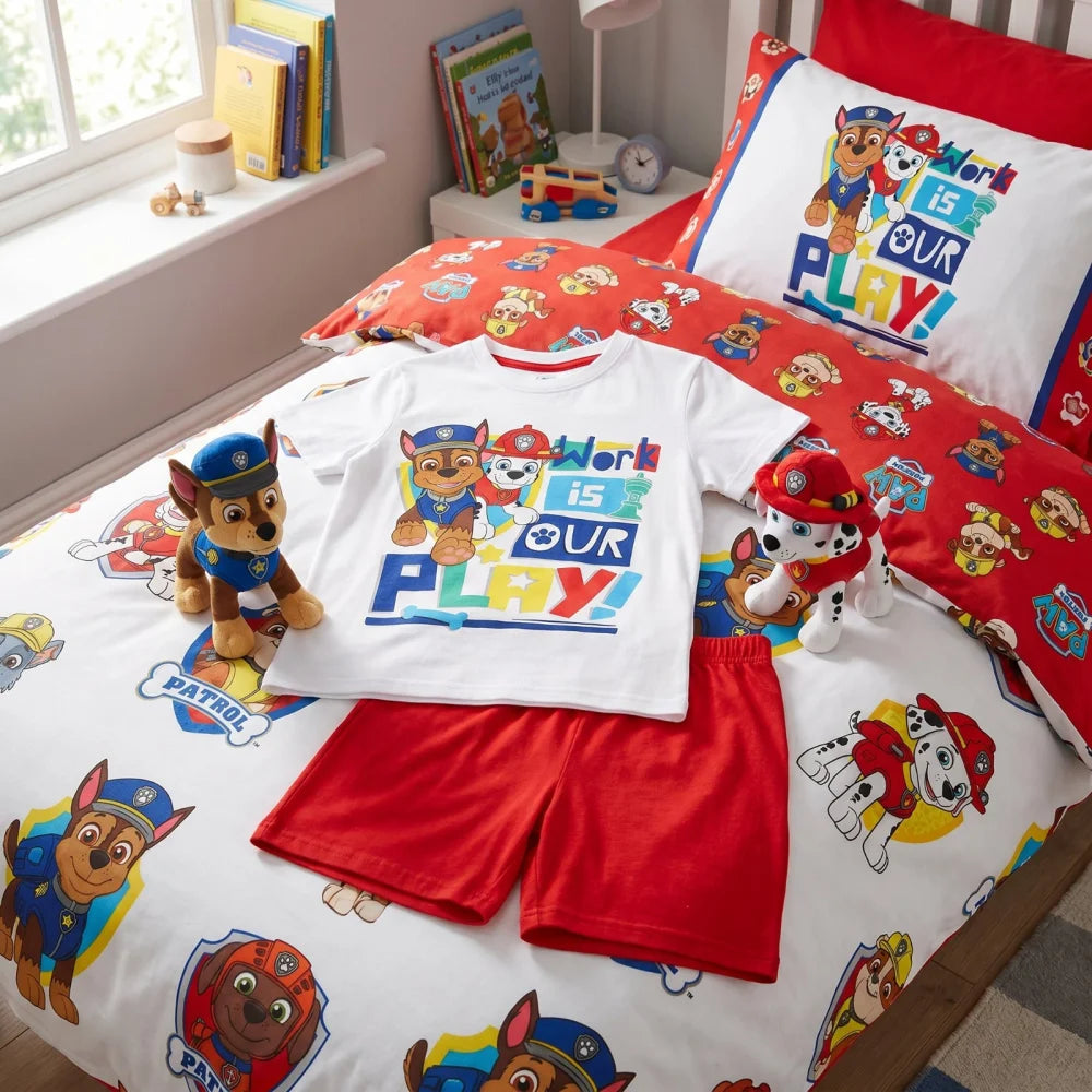 Paw Patrol Kinder kurzarm Schlafanzug Pyjama Nachtwäsche 98-128 Baumwolle - WS-Trend.de
