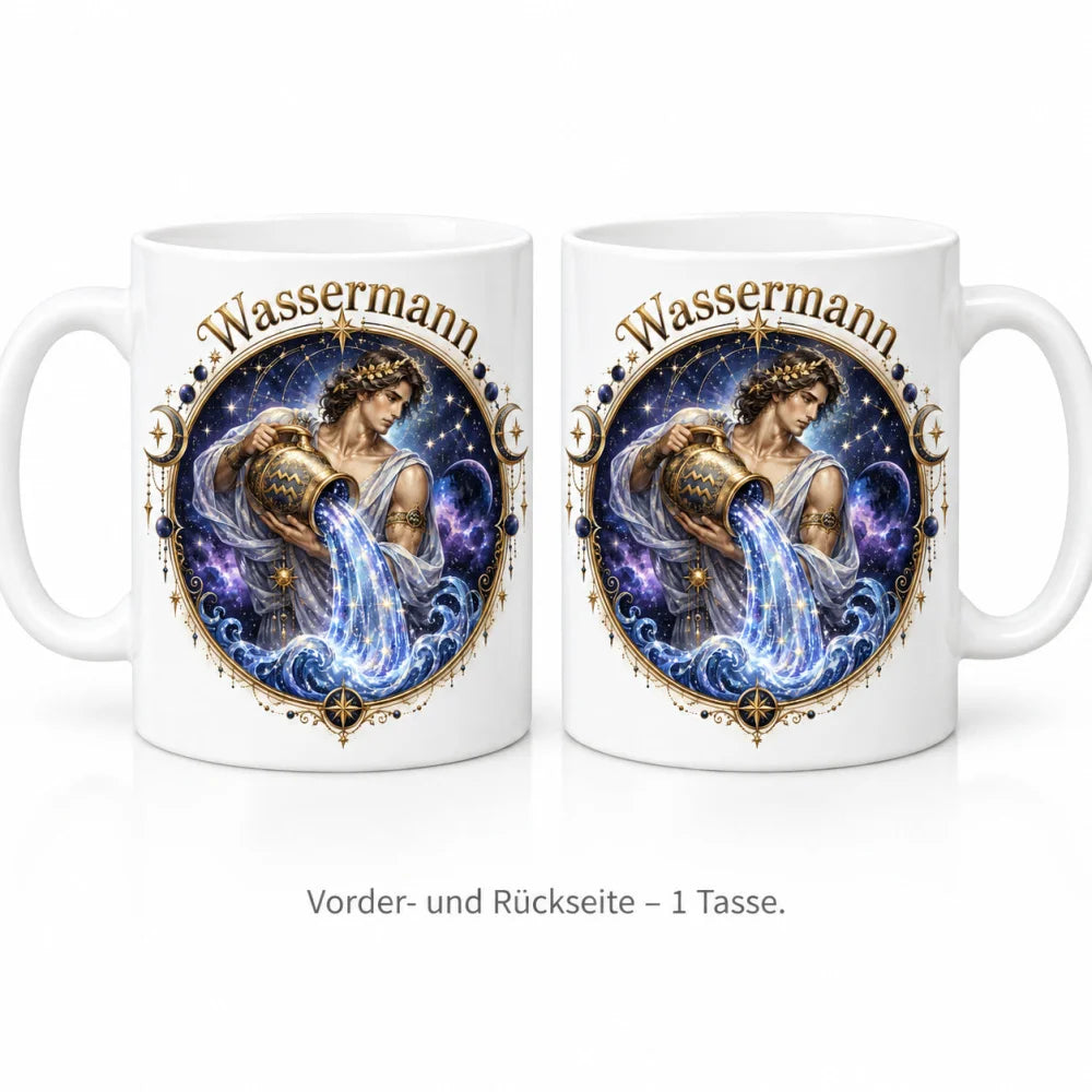 WS-Trend Sternzeichen Tasse Wassermann mystisch Keramik 330 ml Geschenk - WS-Trend.de
