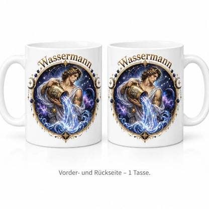 WS-Trend Sternzeichen Tasse Wassermann mystisch Keramik 330 ml Geschenk - WS-Trend.de