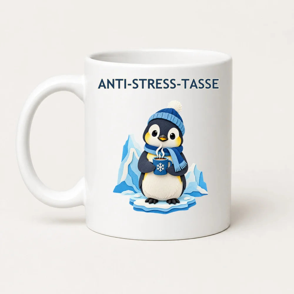 Anti-Stress-Tasse Pinguin – Papercut Keramikbecher 325 ml - WS-Trend.de