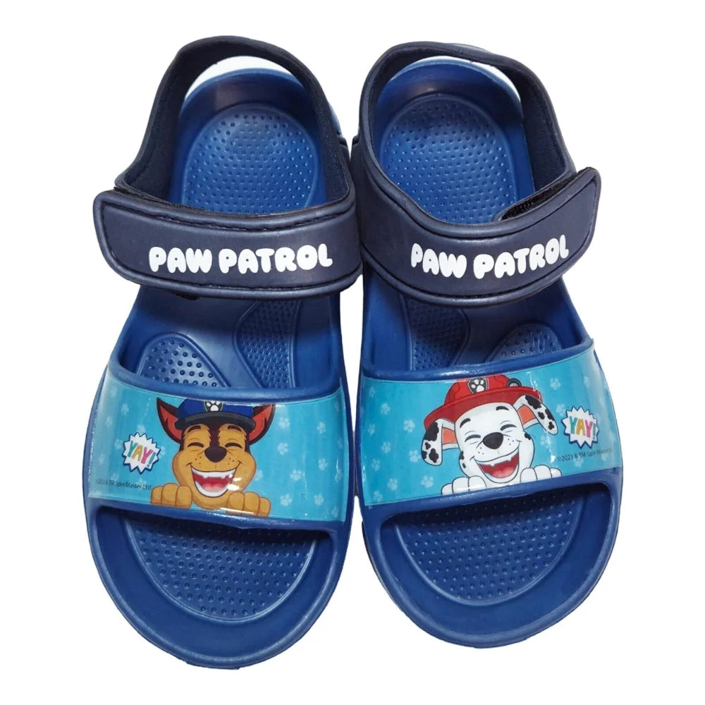 Paw Patrol Chase Marshall Kinder Sandalen Badeschuhe Latschen Klett Gr. 32-33 - WS-Trend.de