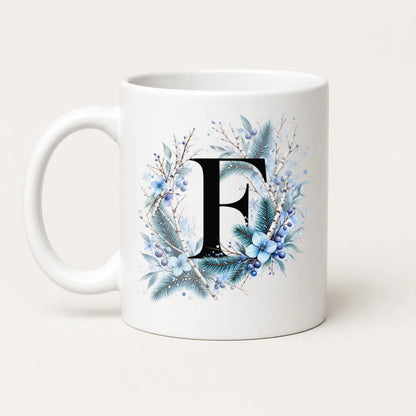 Winter Tasse A-Z Buchstaben 325 ml Keramik Geschenkidee personalisiert - WS-Trend.de