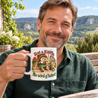WS-Trend Kehrwochen Igel Tasse Schwaben Spruch Keramik 330 ml Geschenk - WS-Trend.de