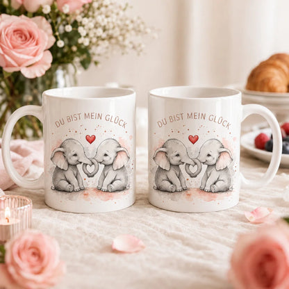Liebestasse Tiermotiv - Kaffeetasse Geschenk fuer Partner 330 ml weiss - WS-Trend.de
