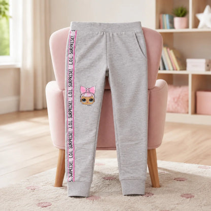 LOL Surprise Kinder Jogginghose Hose Freizeithose Mädchen Grau Rosa Gr. 104-110 - WS-Trend.de