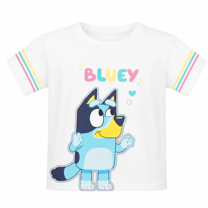 Bluey Bingo 2er Set Kinder Mädchen kurzarm T-Shirt Shirt Gr 92-98 Baumwolle - WS-Trend.de