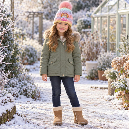 Paw Patrol Skye Kinder Mädchen Winter Bommel Mütze Gr. 52-54 - WS-Trend.de