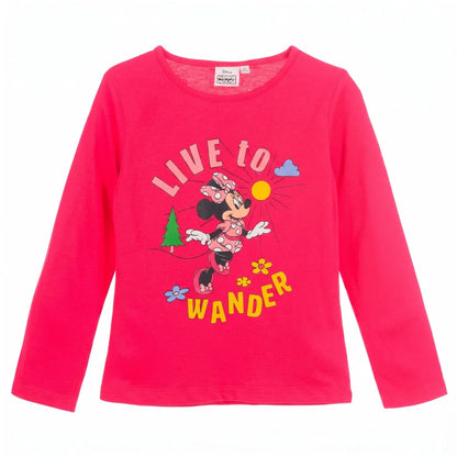 Print-Shirt Disney Minnie Maus Kinder Mädchen Langarmshirt Shirt Gr. 98-128 - WS-Trend.de