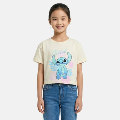 Disney Stitch Kinder Mädchen T-Shirt Kurzarm Shirt Gr. 98 bis 128 Baumwolle - WS-Trend.de