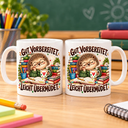 Lehrer Tasse Keramik 330 ml Geschenk Lehrerin Unterricht Spruch Kaffee