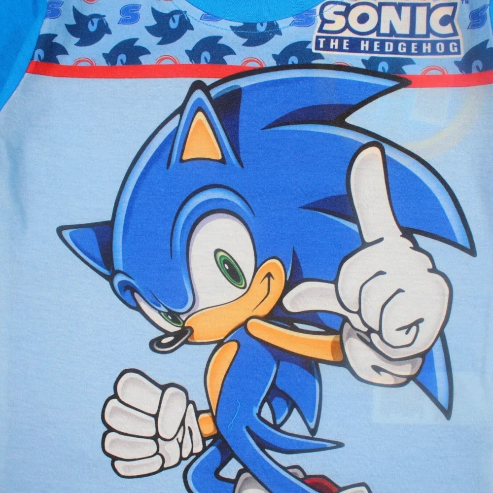 Sonic The Hedgehog Kinder kurz Pyjama Schlafanzug Gr. 98 bis 128 Baumwolle - WS-Trend.de