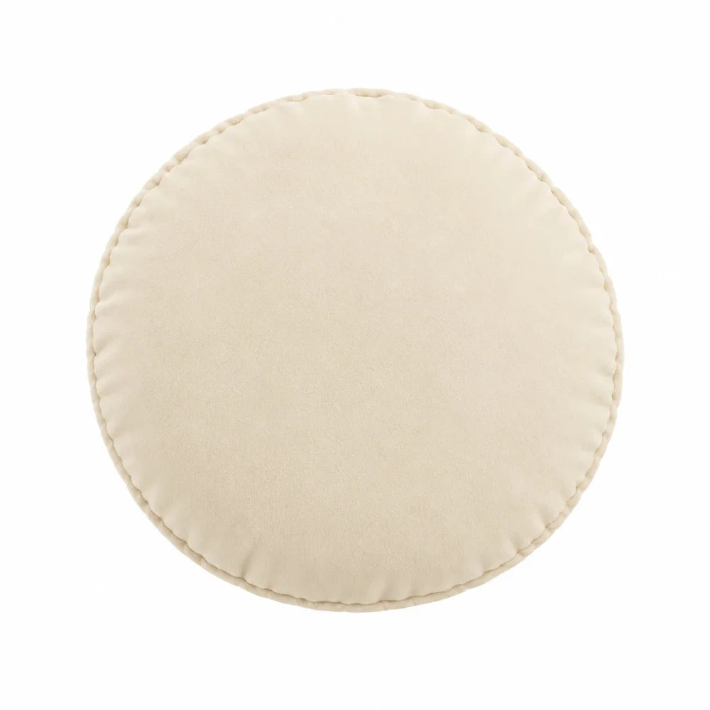 Capibara Velours-Dekokissen rund mit Herzen Durchmesser 35 cm - WS-Trend.de