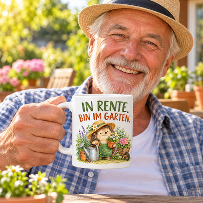 Rententasse mit Spruch Keramik 330ml Geschenk zum Ruhestand beidseitig