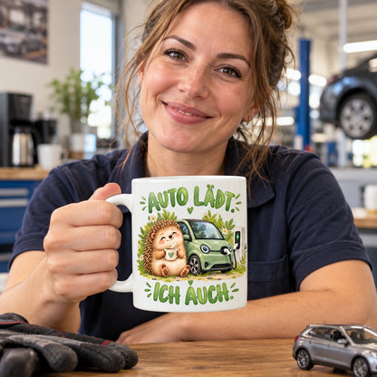 Auto Tasse Spruch Keramik 330 ml Geschenk für Autofan beidseitig Druck