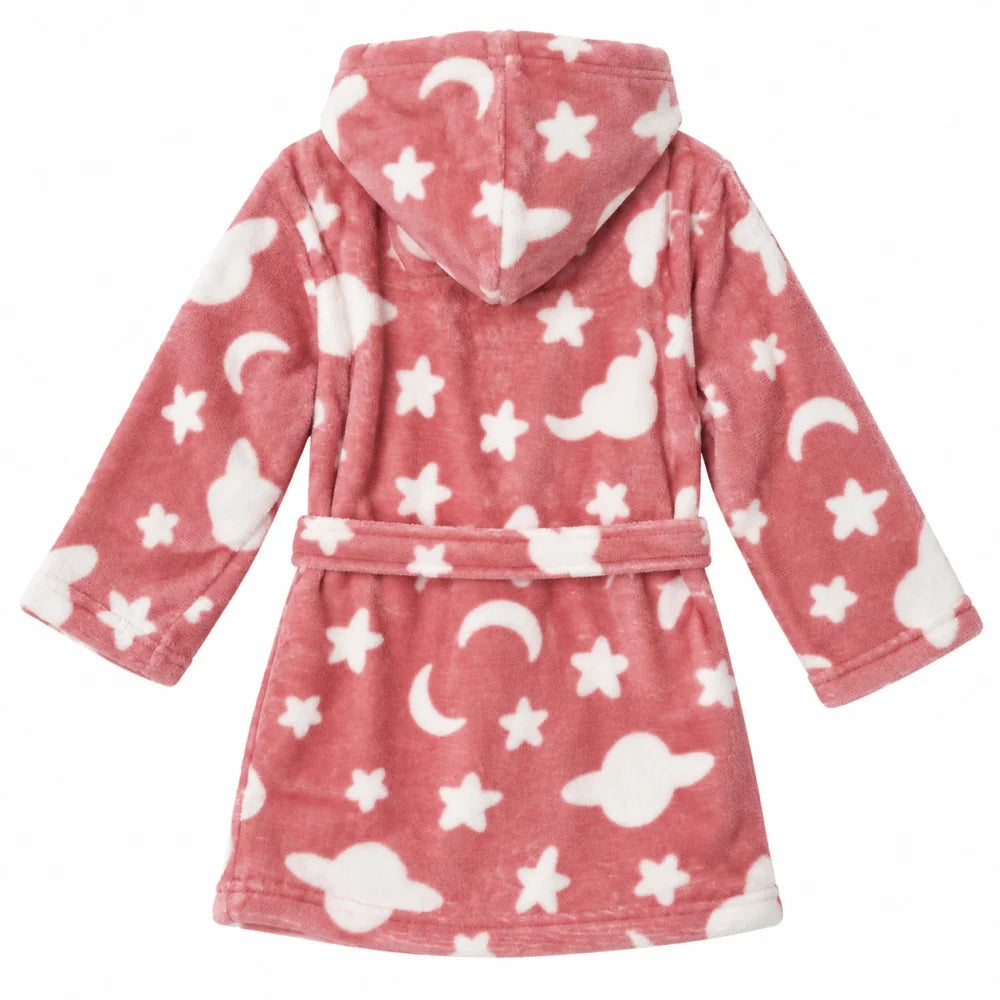 Bluey Kinder Hausmantel Bademantel mit Kapuze Coral Fleece Gr. 98-116 - WS-Trend.de