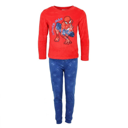 Schlafanzug MARVEL Spiderman Kinder Velour Pyjama Shirt Hose Gr. 92-98 - WS-Trend.de