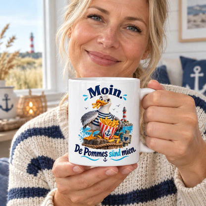 WS-Trend Möwe Kaffeetasse lustiger Spruch Keramik 330 ml Geschenktasse - WS-Trend.de