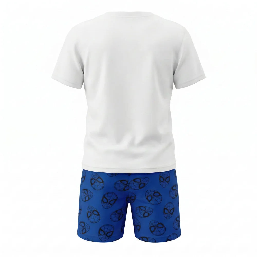 Marvel Spiderman Kinder kurz Pyjama Schlafanzug Shirt Shorts Gr. 98 bis 128 - WS-Trend.de