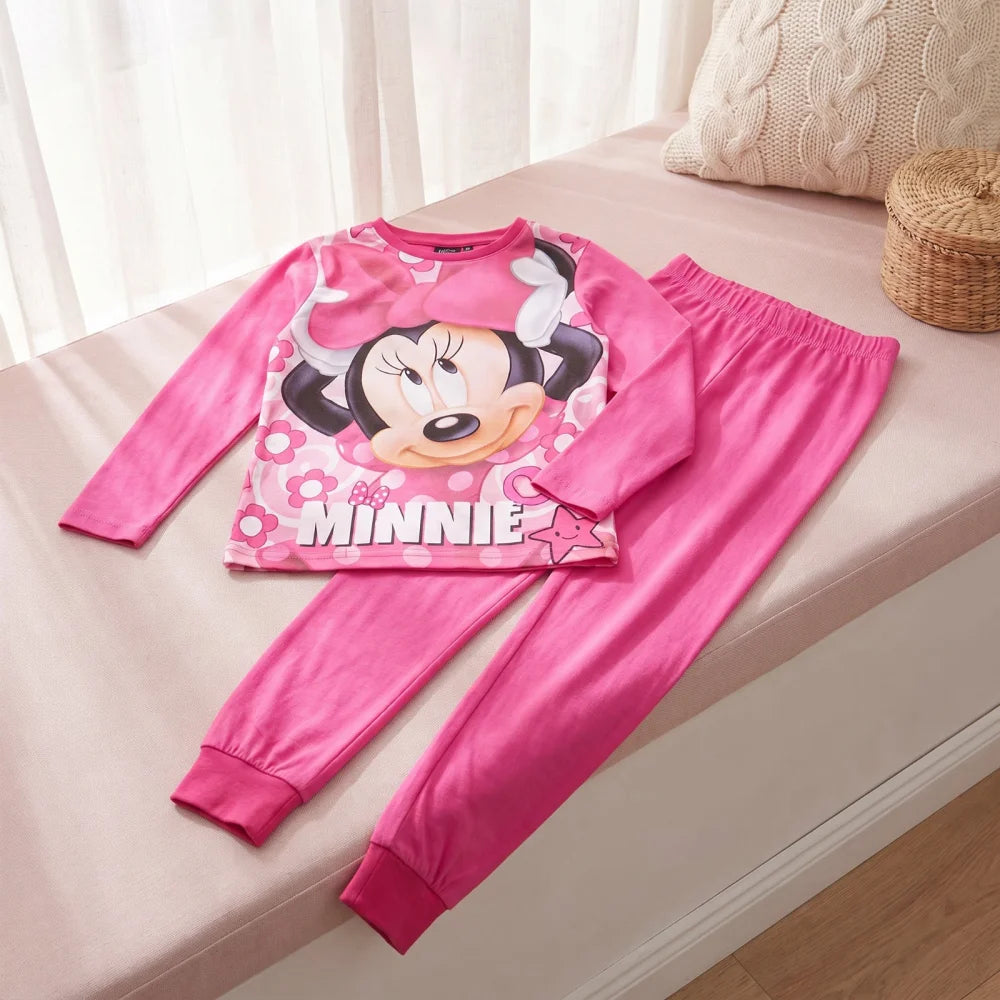 Schlafanzug Disney Minnie Maus Kinder Pyjama lang - WS-Trend.de
