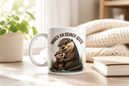 Immer an deiner Seite Tasse 325 ml Keramik Tiermotiv Geschenkidee Bunt - WS-Trend.de