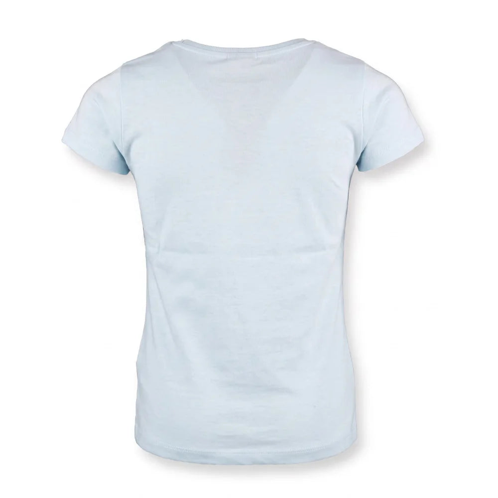 Disney Cinderella T-Shirt Kinder Mädchen Top 98 - 128 Baumwolle Hellblau o Weiß - WS-Trend.de