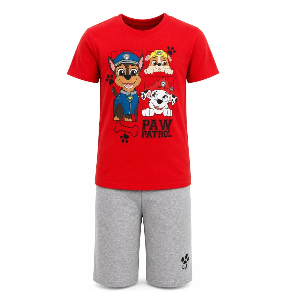 Paw Patrol Kinder kurzarm Schlafanzug Pyjama Shirt Shorts Gr. 98-128 - WS-Trend.de