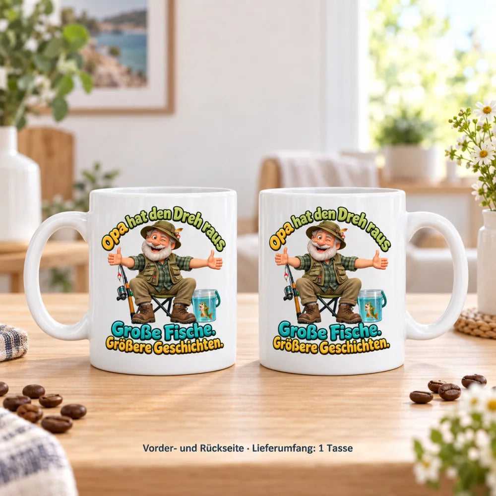WS-Trend Angleropa Tasse Keramik 330 ml Geschenkidee für den Großvater - WS-Trend.de