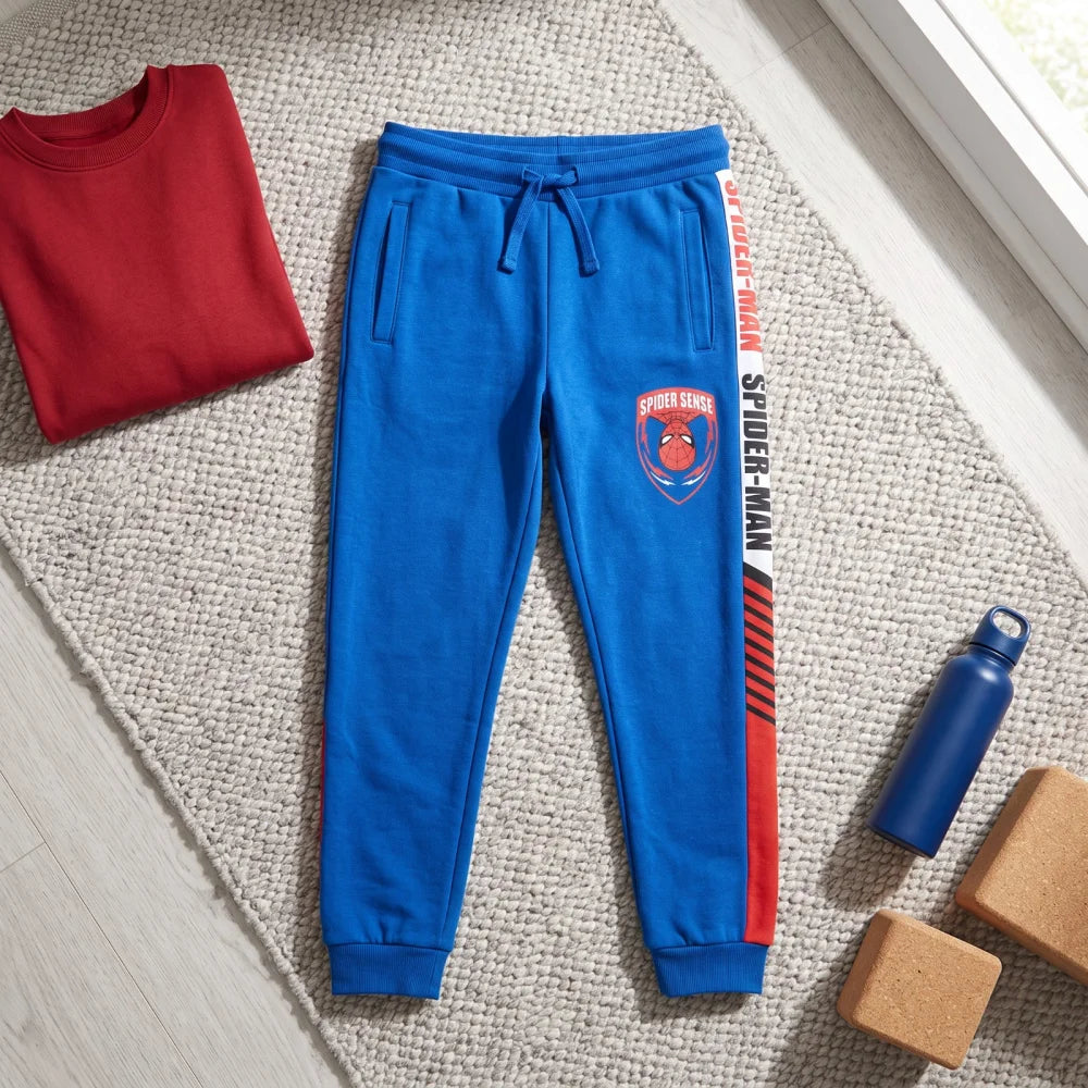 Marvel Spiderman Jungen Kinder Jogginghose Sporthose Hose 128-134 Blau oder Grau - WS-Trend.de