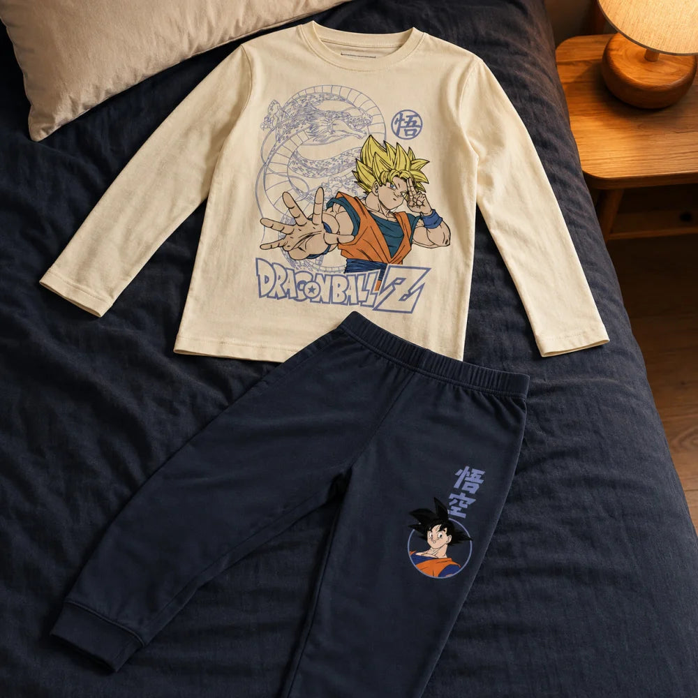 Anime Dragon Ball Z Goku Jungen Schlafanzug Pyjama Shirt Hose Gr. 128-152 - WS-Trend.de