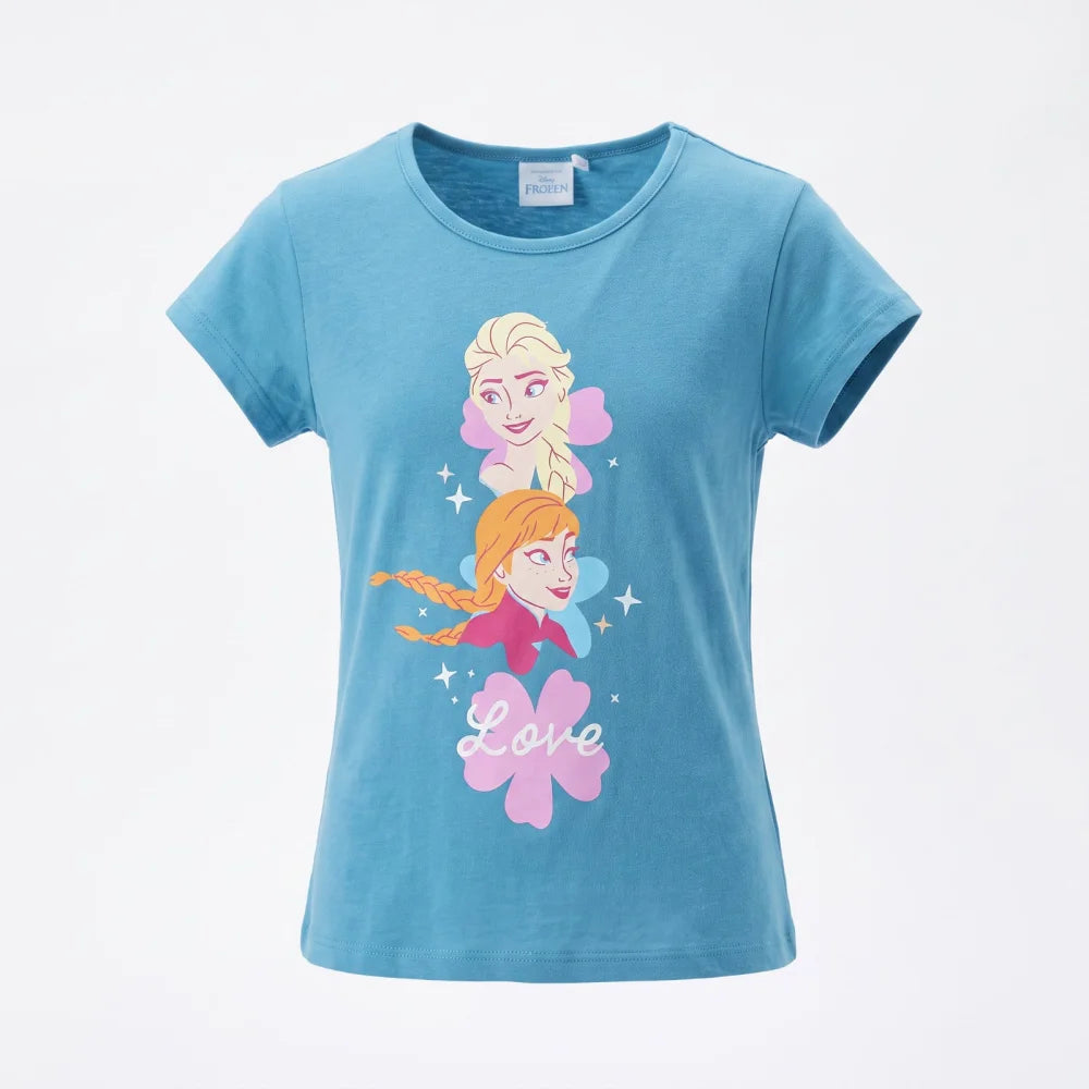 Print-Shirt Disney Eiskönigin T-Shirt Kinder Mädchen Kurzarmshirt Gr. 98-128 - WS-Trend.de