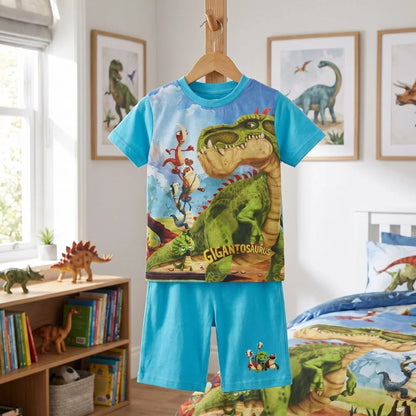 Gigantosaurus Kinder Schlafanzug Pyjama kurz Nachtwäsche Gr. 98 - WS-Trend.de