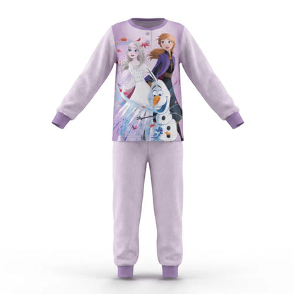 Schlafanzug Disney Die Eiskönigin Kinder Mädchen Coral Fleece Pyjama - WS-Trend.de