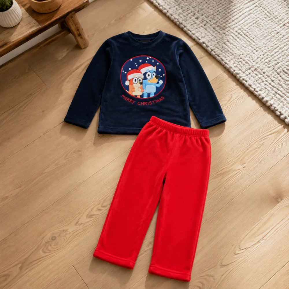Bluey Bingo Kinder Polar Fleece Pyjama Schlafanzug Pulli Hose - WS-Trend.de