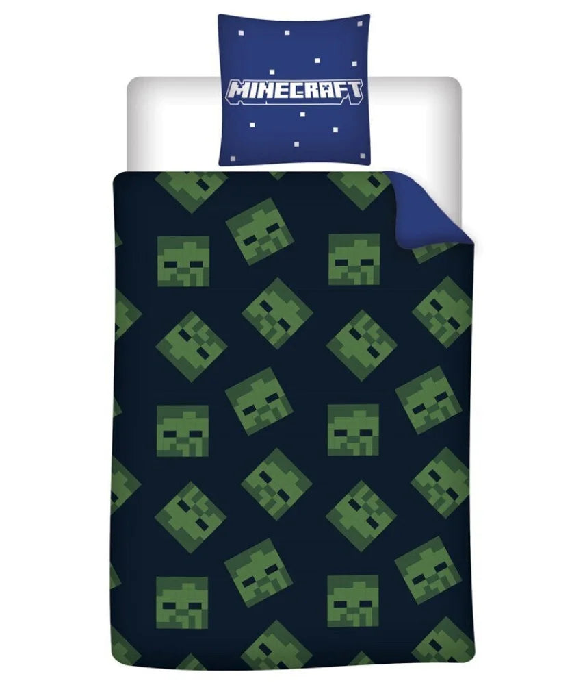 Minecraft Steve und Alex Bettwäsche 135-140x200 + 65x65 cm - WS-Trend.de