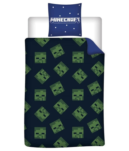 Minecraft Steve und Alex Bettwäsche 135-140x200 + 65x65 cm - WS-Trend.de