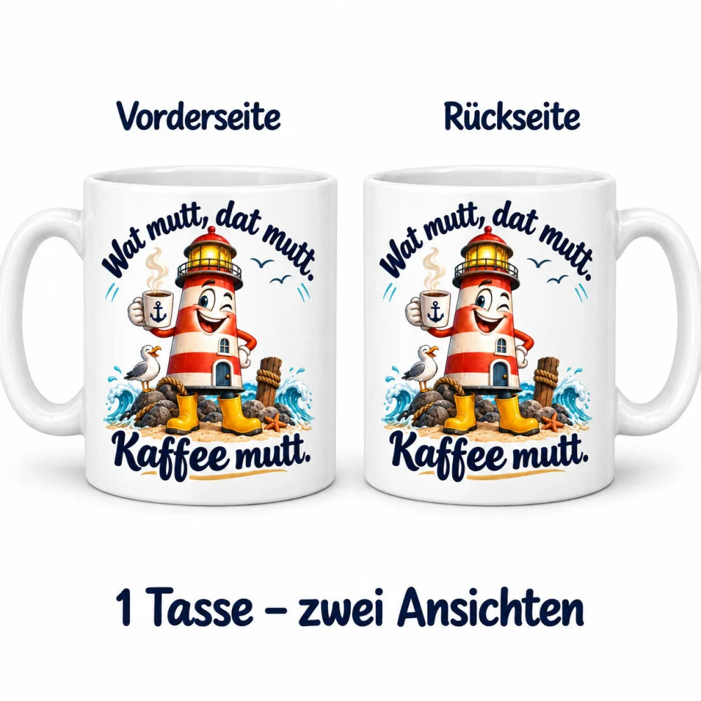 WS-Trend Leuchtturm Tasse lustiger Spruch Keramik 330 ml Geschenktasse - WS-Trend.de