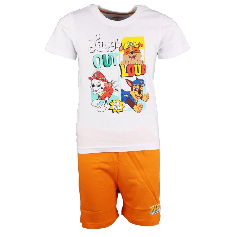 Paw Patrol Kinder Schlafanzug Pyjama kurz Nachtwäsche 98-128 100% Baumwolle NEU - WS-Trend.de