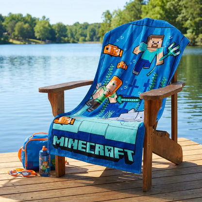MInecraft Gamer Steve Alex Mikrofaser Badetuch Strandtuch XL 70x140 cm Fast Dry - WS-Trend.de