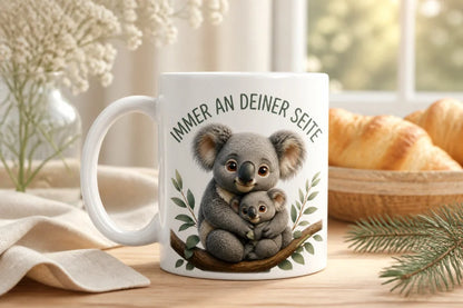 Immer an deiner Seite Tasse 325 ml Keramik Tiermotiv Geschenkidee Bunt - WS-Trend.de