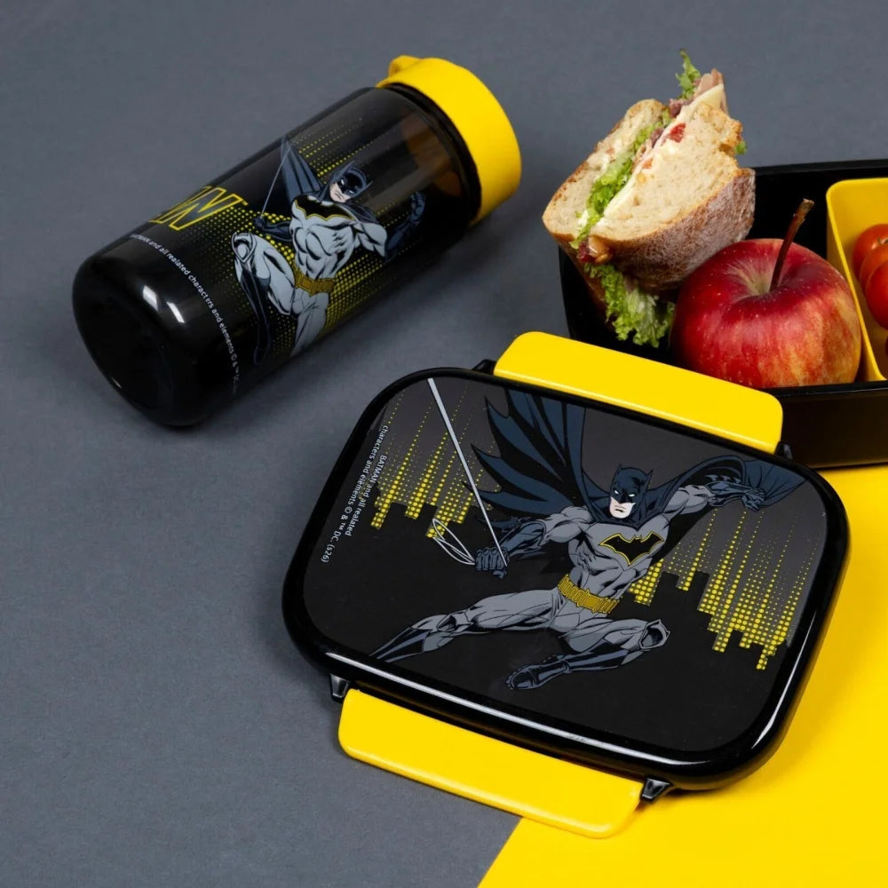 DC Comics Batman Kinder 2 teiliges Set Brotdose Trinkflasche 500 ml - WS-Trend.de