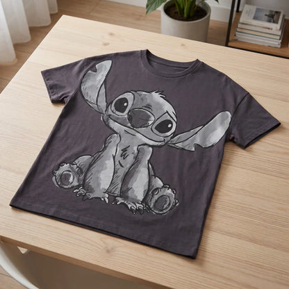 Disney Stitch Damen kurzarm Shirt T-Shirt Gr. S-XL 100% Baumwolle - WS-Trend.de