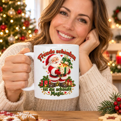 WS-Trend Freude schenken Weihnachtsmann Tasse 330 ml festlich bedruckt - WS-Trend.de