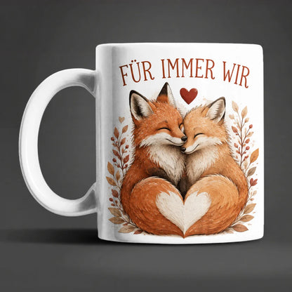 Liebestasse Tiermotiv - Kaffeetasse Geschenk fuer Partner 330 ml weiss - WS-Trend.de