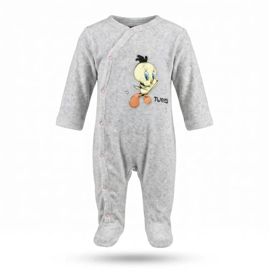Looney Tunes Tweety Baby Kleinkind Velour Body Strampler Einteiler Gr. 62 - 9... - WS-Trend.de