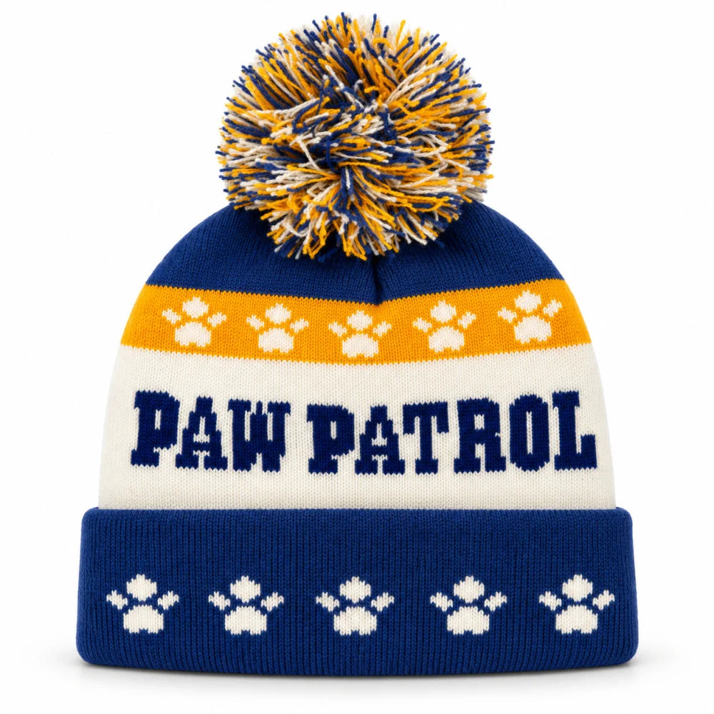Paw Patrol Chase Kinder Jungen Winter Bommel Mütze Gr. 52-54 - WS-Trend.de