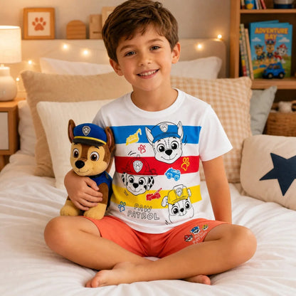 Paw Patrol Kinder Jungen kurzarm Schlafanzug Pyjama Shirt Shorts Gr. 98-128 - WS-Trend.de