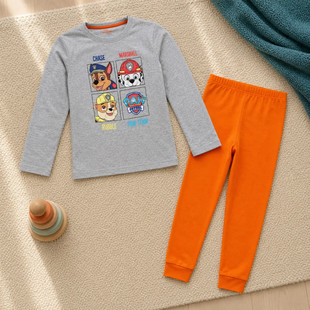 Paw Patrol Kinder Jungen langarm Schlafanzug Pyjama 100% Baumwolle Gr. 110-128 - WS-Trend.de