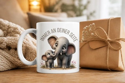 Immer an deiner Seite Tasse 325 ml Keramik Tiermotiv Geschenkidee Bunt - WS-Trend.de